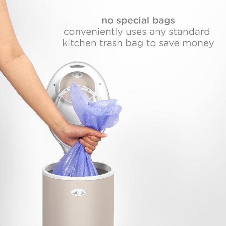 Actual product image Ubbi Steel nappy bin