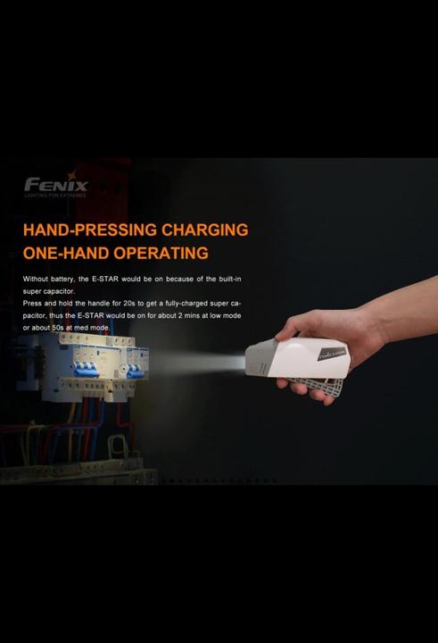 Actual product image Fenix E-STAR self-rechargeable torch (12.70 cm, 100 lm)