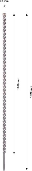 Produktbild Bosch Professional Zubehör Hammerbohrer SDS max-7, 32 x 1200 x 1320 mm (32 mm)