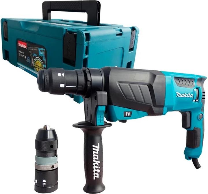 Image du produit Makita HR 2630 TJ Perforateur burineur 800 W 2,4 J SDS Plus + Mandrin rapide + Coffret Makpac