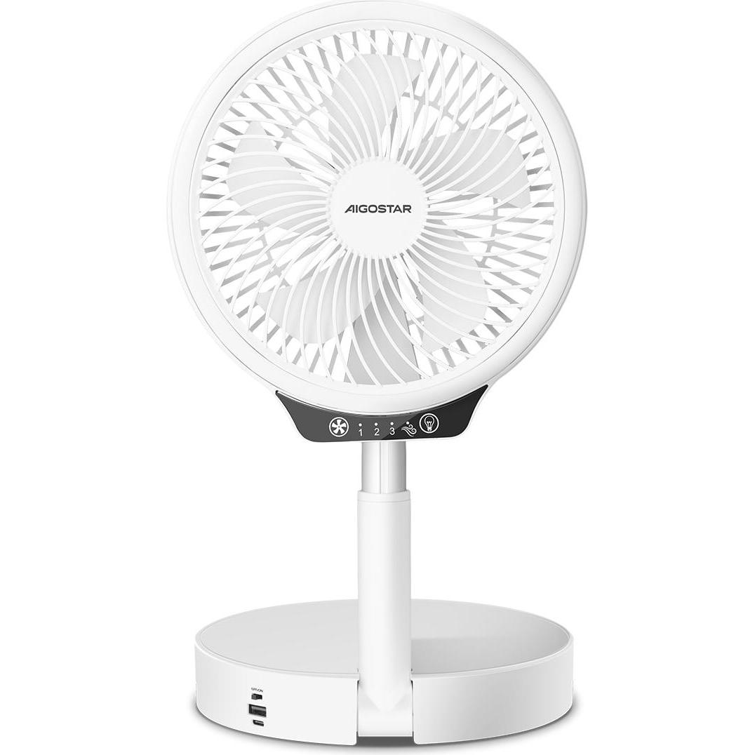 Thumbnail - Aigostar Desktop retractable blade fan with lightVDE/Paula, Ventilator