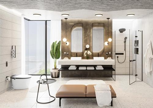 Image du produit hansgrohe HG Raccord de flexible FIXFIT SQUARE avec clapet anti-retour noir mat
