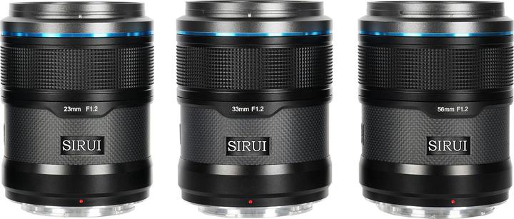 Actual product image Sirui Sniper Set AS-3S-ZB 23mm, 33mm & 56mm F1.2 APSC Auto-Focus Lens Kit (Nikon Z-Mount, Black, Carbon Fi (Nikon Z, APS-C / DX)