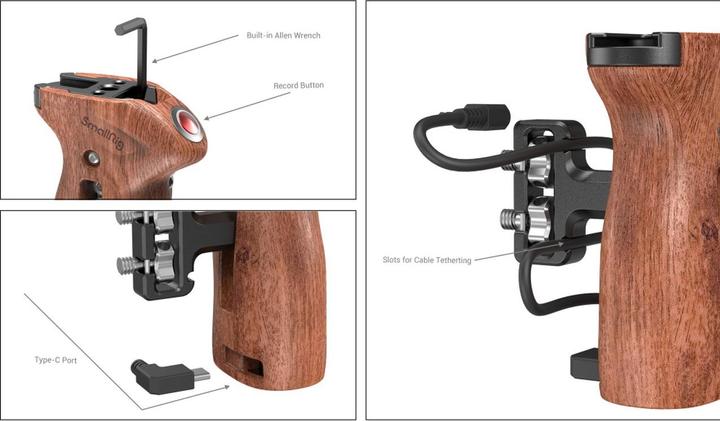 Produktbild SmallRig Handgriffe mit rosette und Start/Stopp-Taste (Griff)