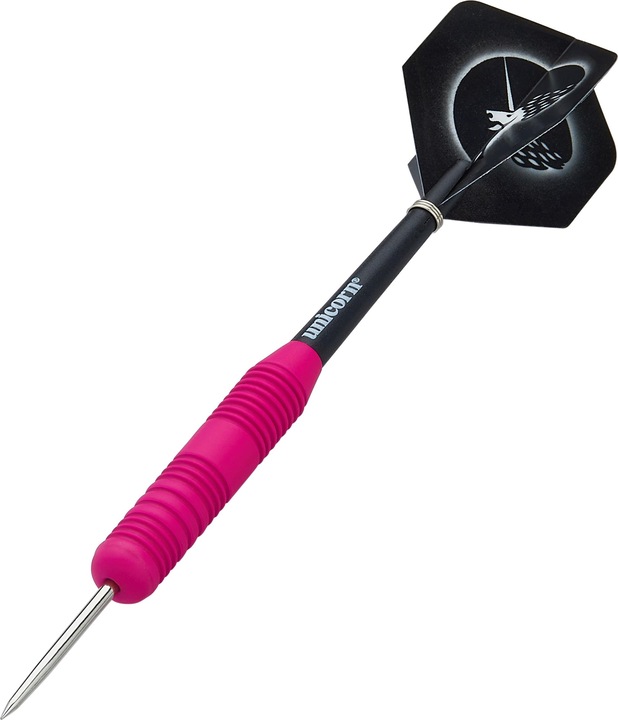 Produktbild Unicorn Core Plus Rubberised Pink Steel Darts 1 Satz (22 g)