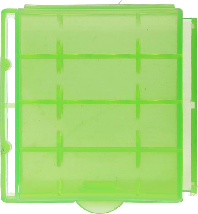 Produktbild AccuCell Aufbewahrungsbox für 4x AA Mignon oder 4x 14500 Akkus, max. Batterielänge 50,6mm, grün