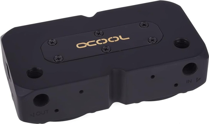 Alphacool Ice Sheet D5 Dual Brass Attachment - Deep Black