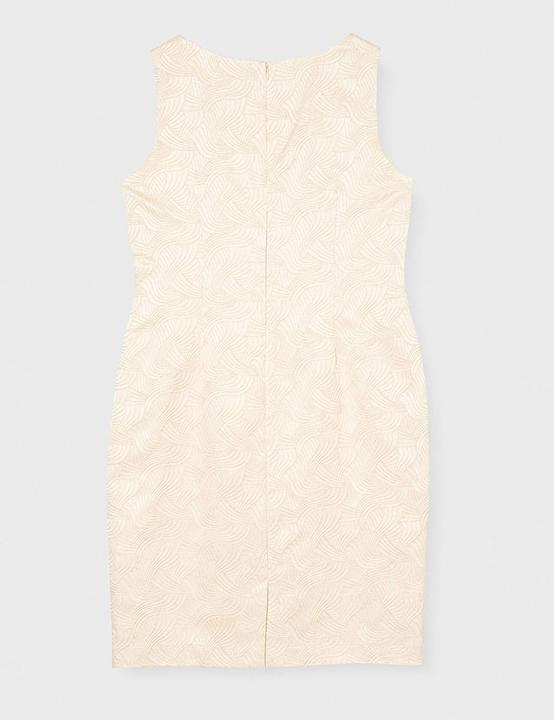 Actual product image Gina Bacconi Artex Metallic Jacquard Beaded Dress (44)