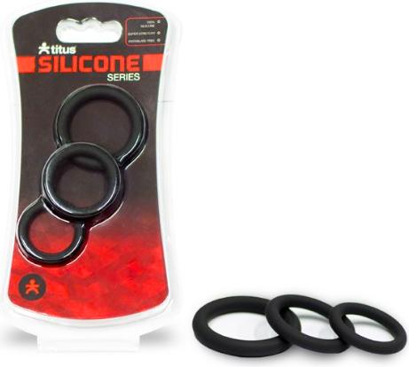 Immagine prodotto Cockring 3-Pack Nero Serie Silicone (3.50 cm)