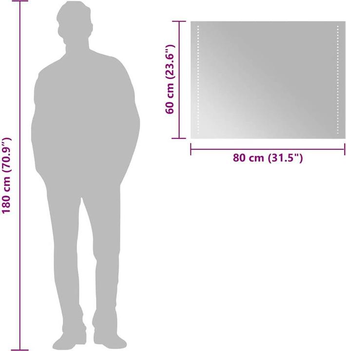 Produktbild vidaXL Spiegel (60 x 80 cm)