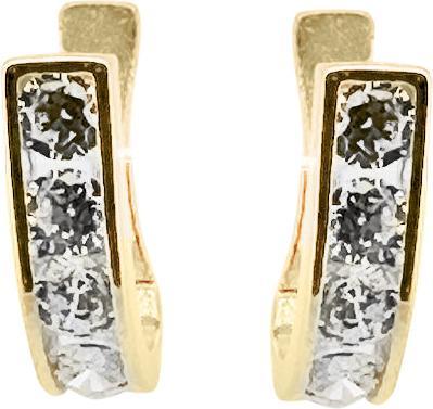 JGZ Creolen mit Zirkonia 9 Karat Gelbgold 375 (9 Karat Gold 375)