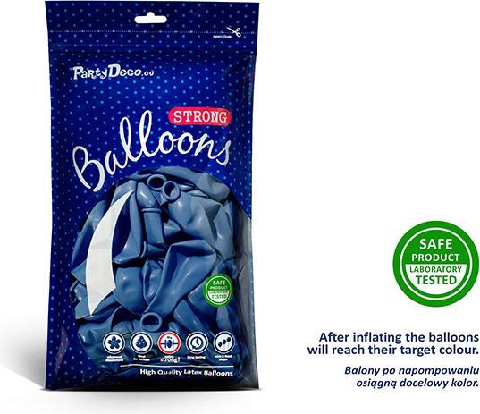 Produktbild Partydeco Ballons 12cm Bleu métallisé (100pcs) (100 x)