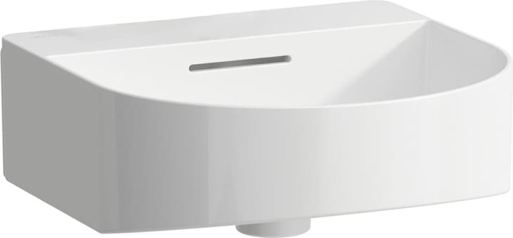 Actual product image Laufen Running Sonar Hand-rinse basin, without tap hole, with overflow, 410x420mm, incl. valve cover, incl. (502 mm, 410 mm)