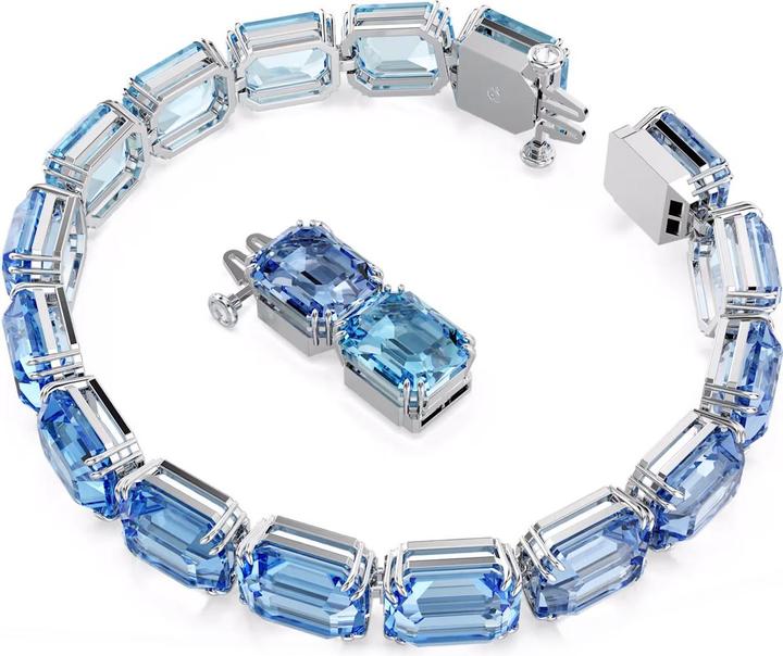 Actual product image Swarovski Millenia bracelet octagon cut colour gradient blue (18 cm, Swarovski Metal)