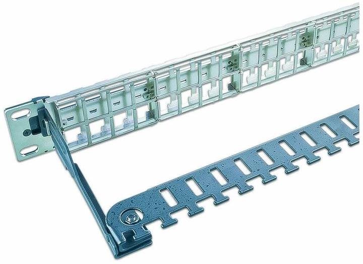 Produktbild Wirewin 48-Port 1HE 19" Patchpanel, Winkelbar 0/45°