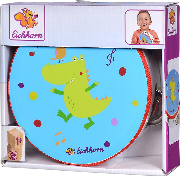Actual product image Eichhorn Music tambourine (German, French, Italian, English)
