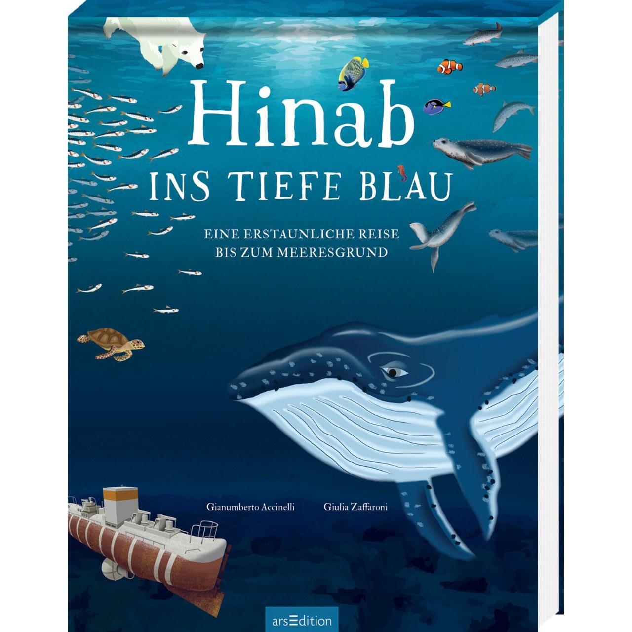 Thumbnail - Hinab ins tiefe Blau, Kinderbücher von Gianumberto Accinelli, Andreas Jäger, Giulia Zaffaroni