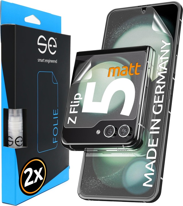 Produktbild Smart Engineered se 3D Schutzfolie Samsung Galaxy Z Flip 5 entspiegelt (2 Stück) (2 Stück, Samsung Galaxy Z Flip5)