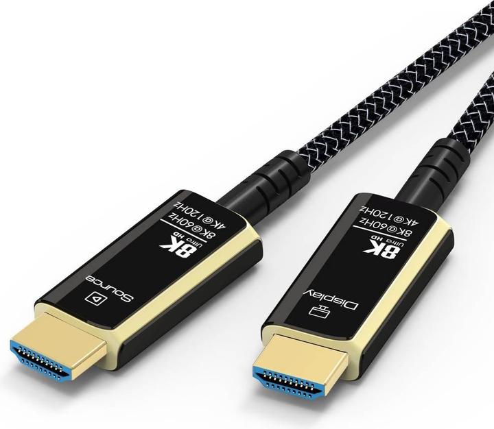 Produktbild PremiumCord Ultra High Speed HDMI 2.1 optický fiber kabel 8K@60Hz,zlacené 25m (25 m)