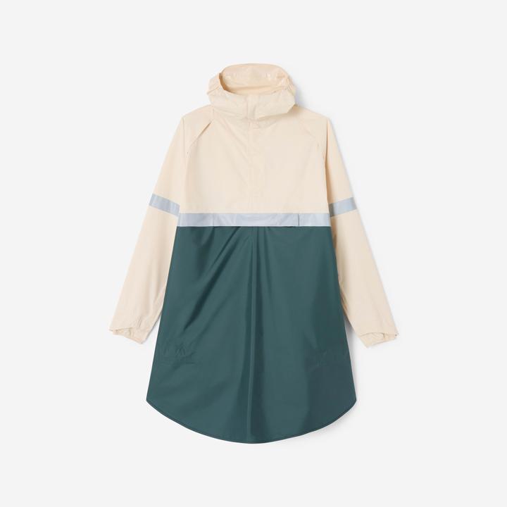 Produktbild Btwin Fahrrad Regenponcho City 540 Sichtbarkeit bei Nacht khaki/beige (XXL)
