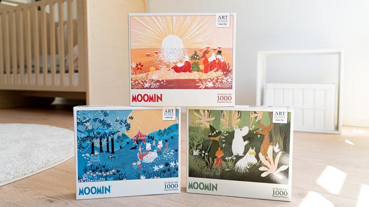Productafbeelding Barbo Toys Moomin Kunst Puzzel Groen 1000 stuks (1000 onderdelen)
