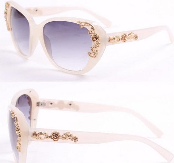 Image du produit Hermex Damen Elegante Sonnenbrille UV400 - Weiss HablTransparent