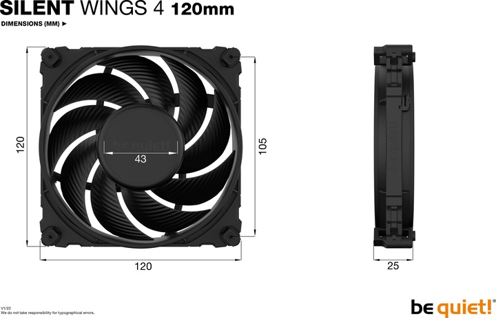 Immagine prodotto be quiet! Silent Wings 4 (120 mm, 1 x)