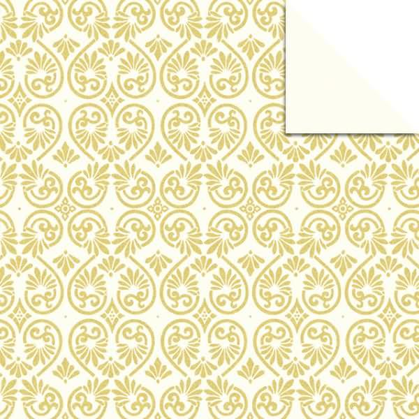 Thumbnail - Ursus, Bastelpapier, Faltblätter Aurelio Stern Madras 110g/qm 20x20cm creme/gold (110 g/m², 1 x)