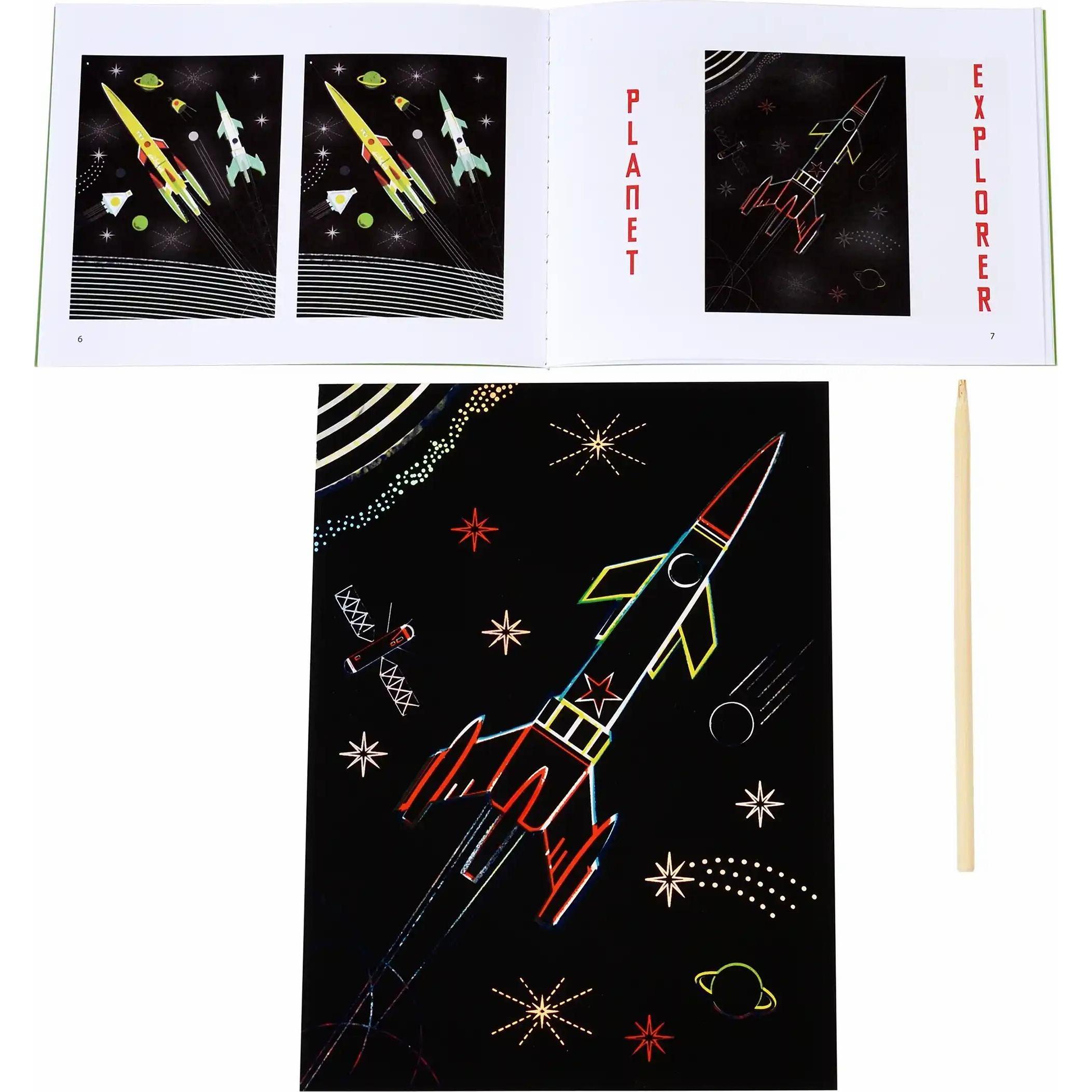 Thumbnail - Rex London Scratch Art Space Age (Multilingual)