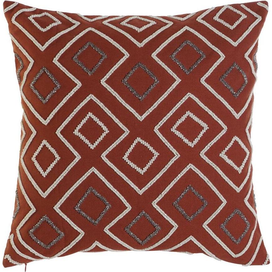 DKD Home Decor, Cuscino decorativo, Kissenbezug Terrakotta Geometrisch 50 x 1 x 50 cm (50 x 50 cm)
