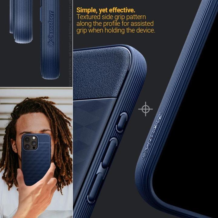 Actual product image Caseology Parallax MAG iPhone 15 Pro Max 6.7" Magsafe Granatowy/Midnight Blue ACS06615 (Apple iPhone 15 Pro Max)