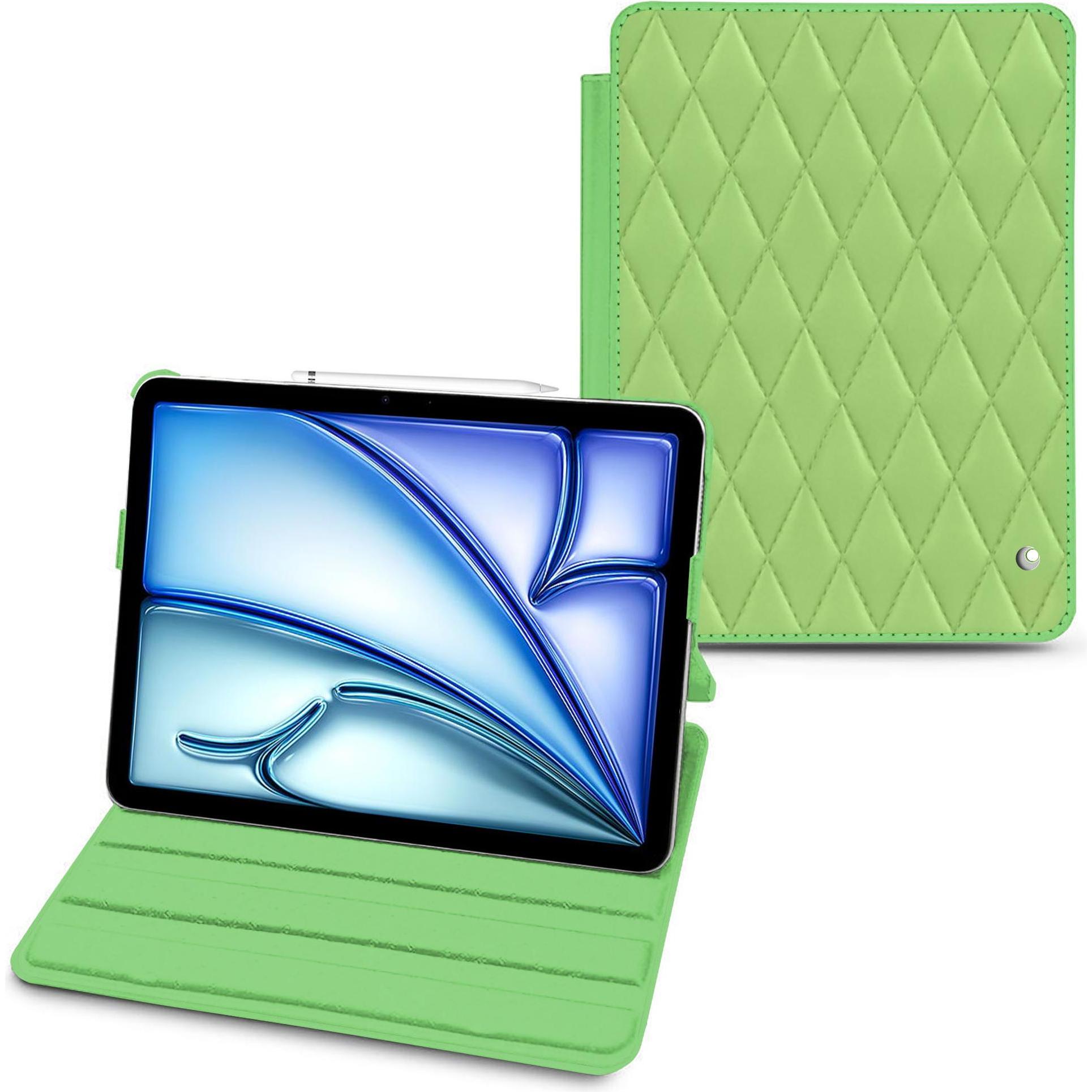 Thumbnail - Noreve Lederschutzhülle horizontal (iPad Air 2022 (5. Gen), iPad Air 2020 (4. Gen)), Tablet Hülle, Grün