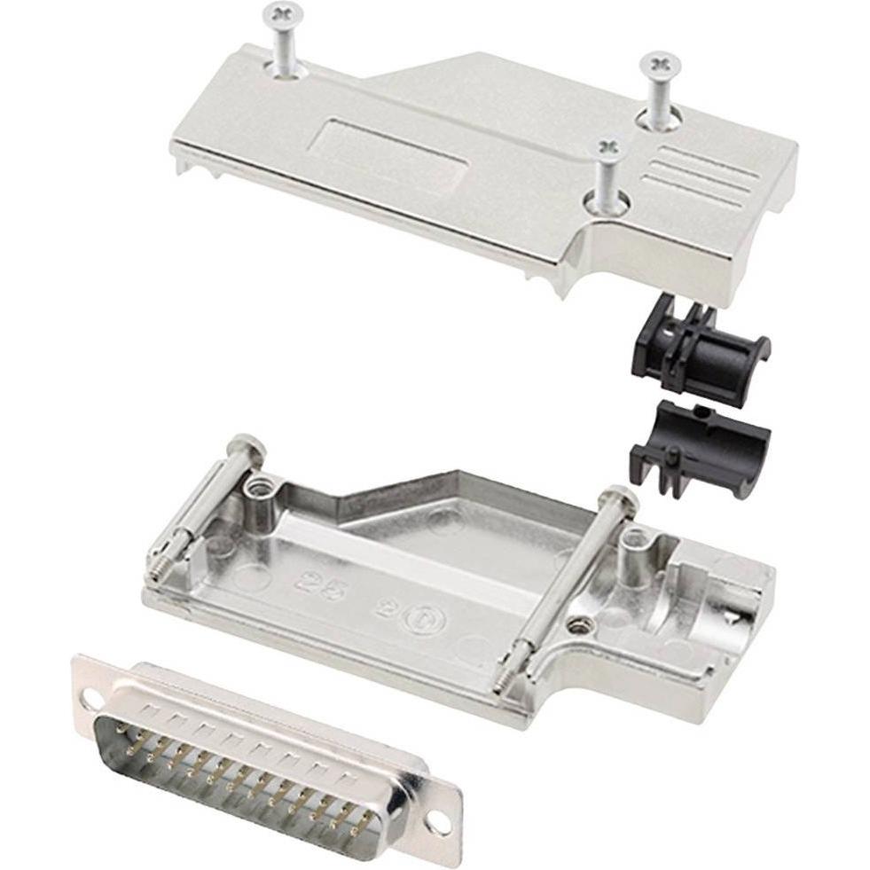 Encitech DCMR25-FK-DBP-W-K 6355-8065-03 D-SUB Stiftleisten-Set 90 ° Polzahl (num, Elektronikkabel + Stecker