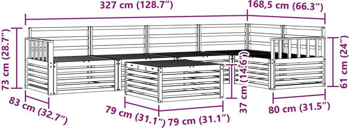 Produktbild vidaXL Outdoor-Sofa