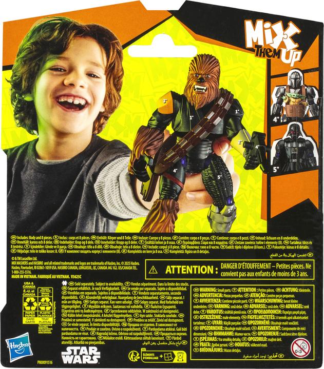 Immagine prodotto Star Wars MixMashers Chewbacca individualisierbare Mix-And-Match Action-Figur & Accessoires