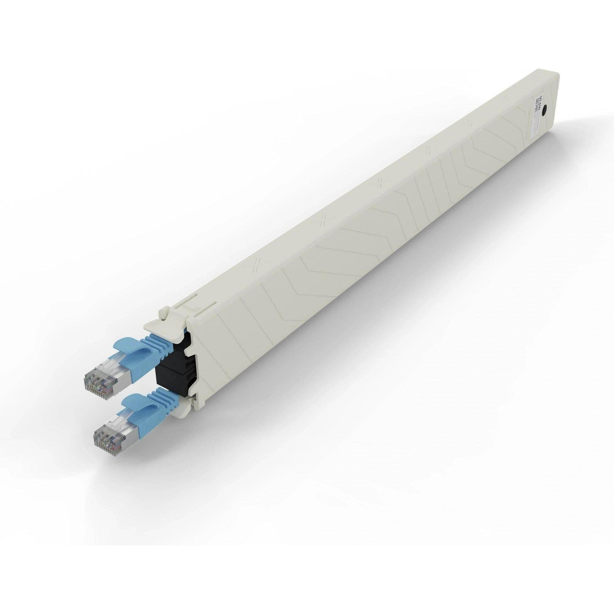 PATCHBOX one / Cassette / 8RU / Cat 6A, STP, 0.8 m, Blau (STP, CAT6a, 0.80 m), Netzwerkkabel
