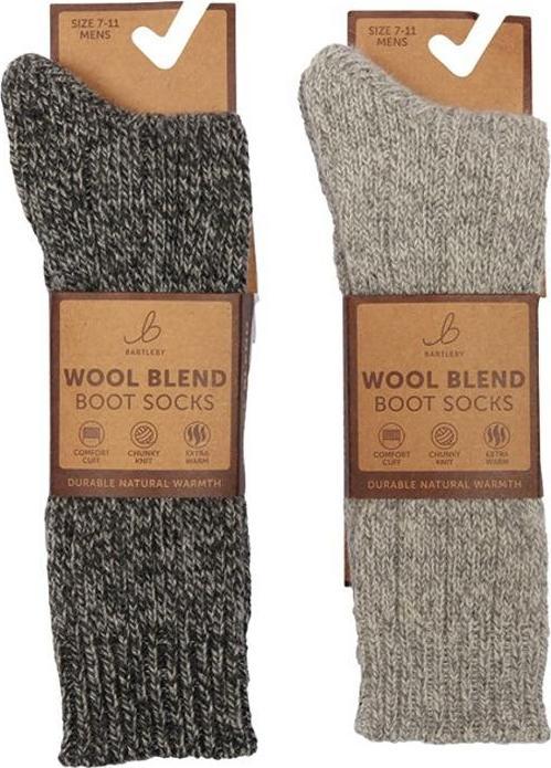 Actual product image Universal Textiles Men's Wool Outdoor Boot Socks One Pair Size 7-11 (One size)