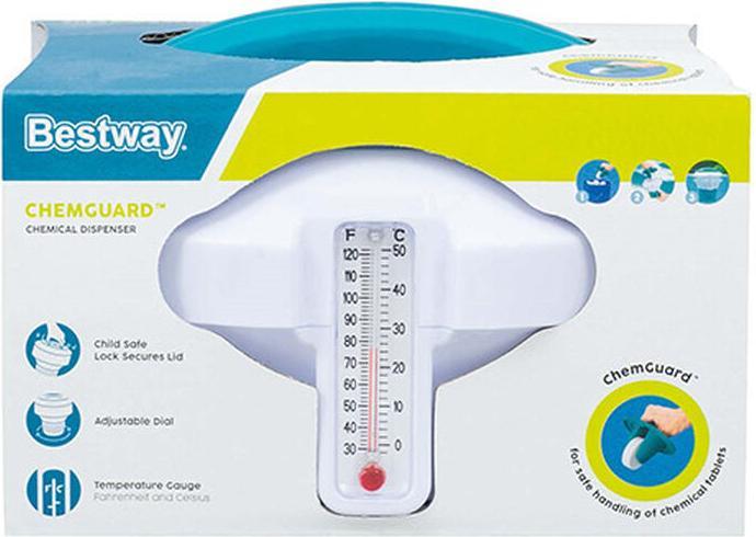 Produktbild Bestway Dosierschwimmer mit Chemguard™ Schutzhandschuh Ø 17.5 x 18.6 cm