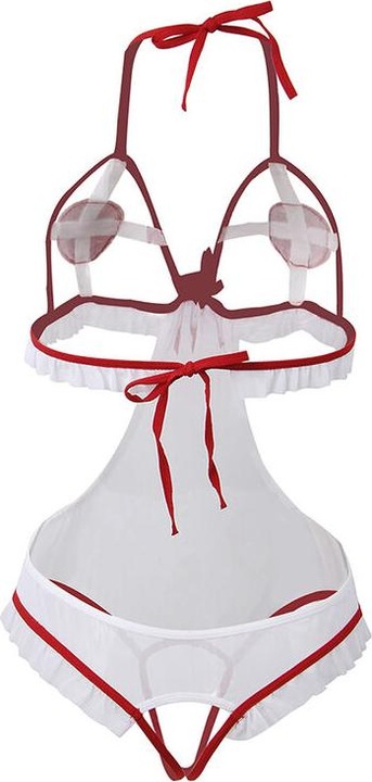 Actual product image Subblime Sexy Nurse Costume With Crotchless Sleeve L/Xl (L, XL)