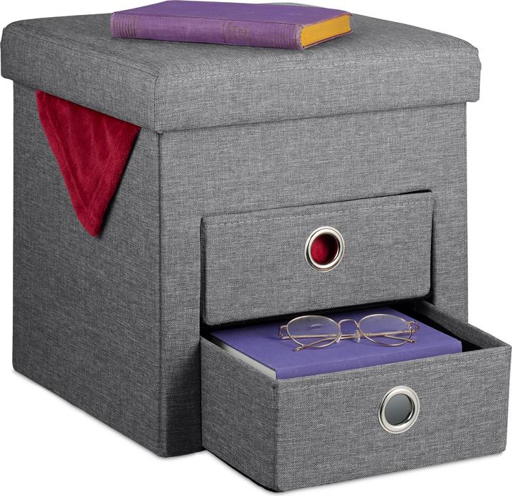 Image du produit Relaxdays Pouf de rangement