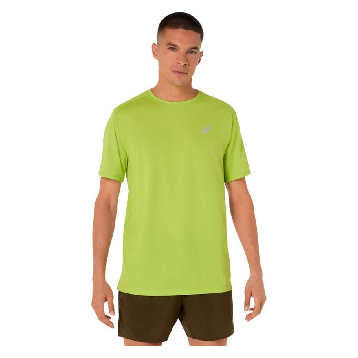 Asics Performance, Herren, Sportshirt, Herren Kurzarm-T-Shirt Asics Core Zitronengrün (L), Grün, L