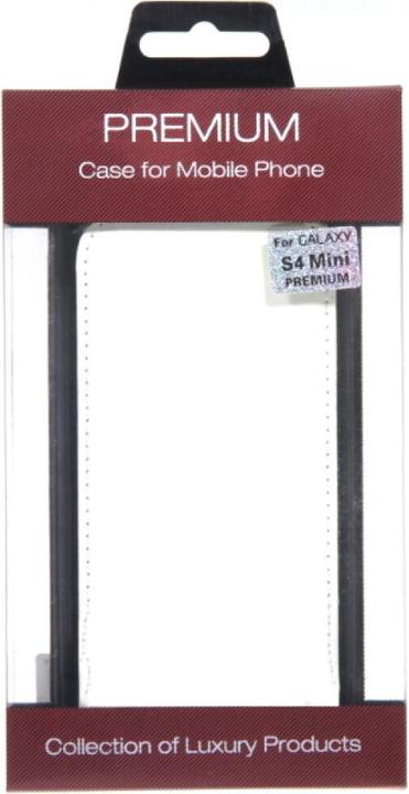 Actual product image OEM Slim leather Flip Case Galaxy S4 mini - White (Samsung Galaxy S4 mini, Samsung Galaxy S4 Zoom)