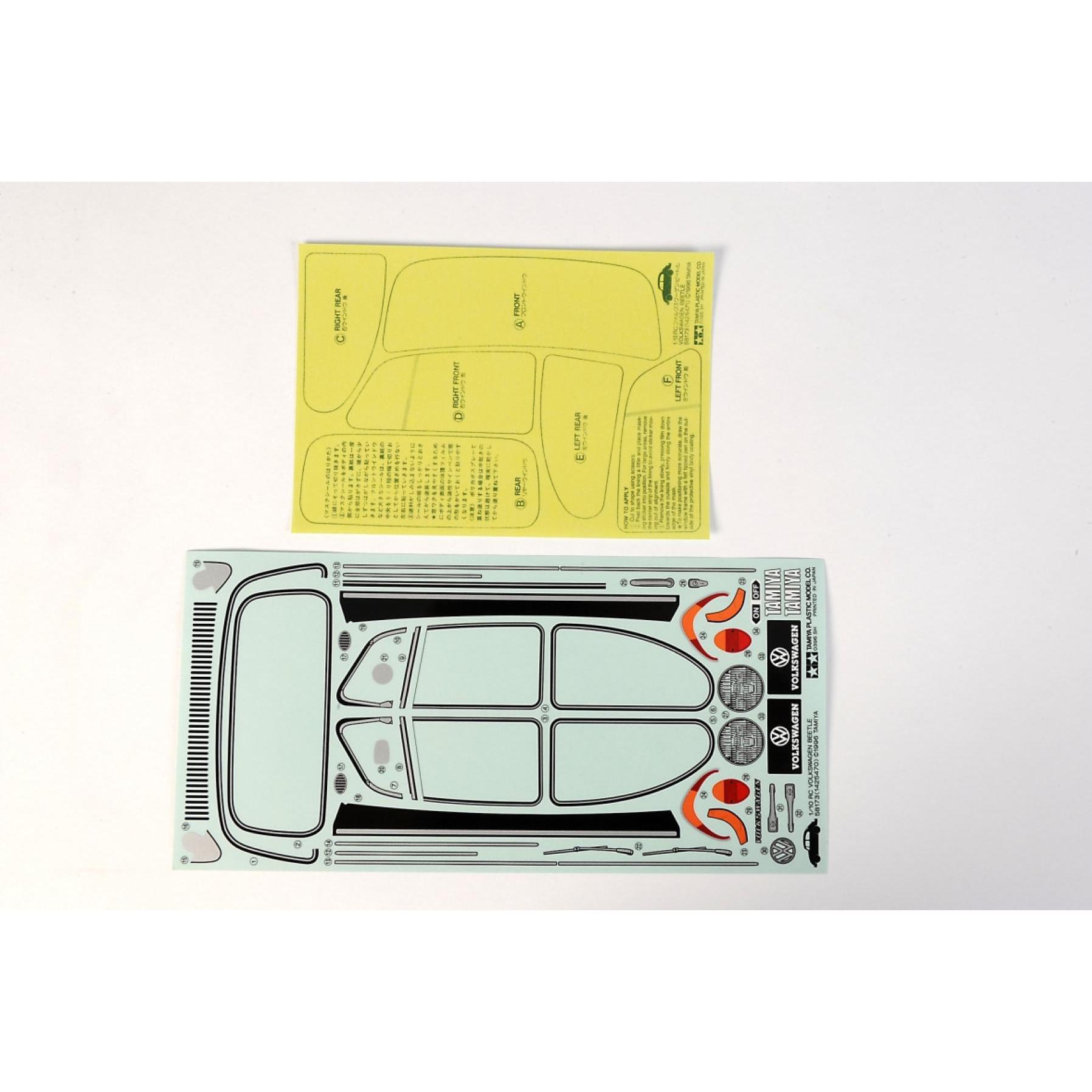 Tamiya Aufkleber VW Käfer Beetle 1967