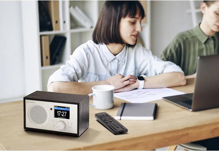 Produktbild Renkforce Internet Radio Bluetooth, AUX, WLAN, DLNA-fähig, tragbar mit Akku (Internetradio, Bluetooth, WLAN)