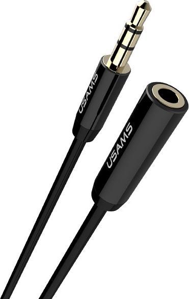 Produktbild Usams Kabel przedłużający do słuchawek1m czarny/black EYCX101 (US-SJ055) (1 m, AUX Kabel)