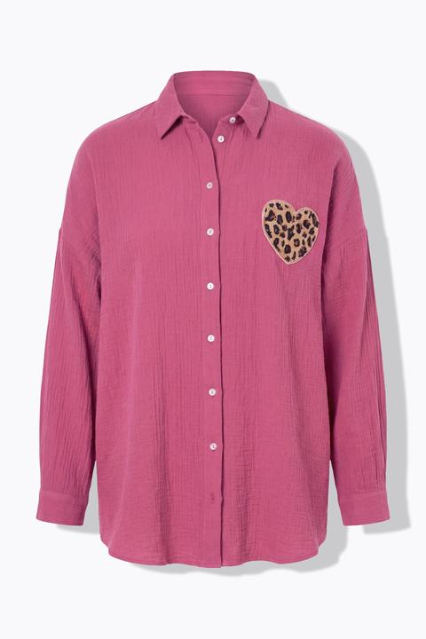 Produktbild Studio Untold Hemdbluse, oversized, Musselin, Heart-Patch (54, 56)