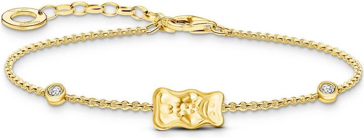 Immagine prodotto Thomas Sabo Armband mit HARIBO Goldbär und Steinen vergoldet (19 cm, Argento 925)
