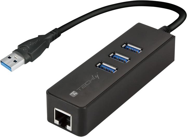 Actual product image Techly IDATA-USB-ETGIGA-3U2 (USB-C, 4 ports)