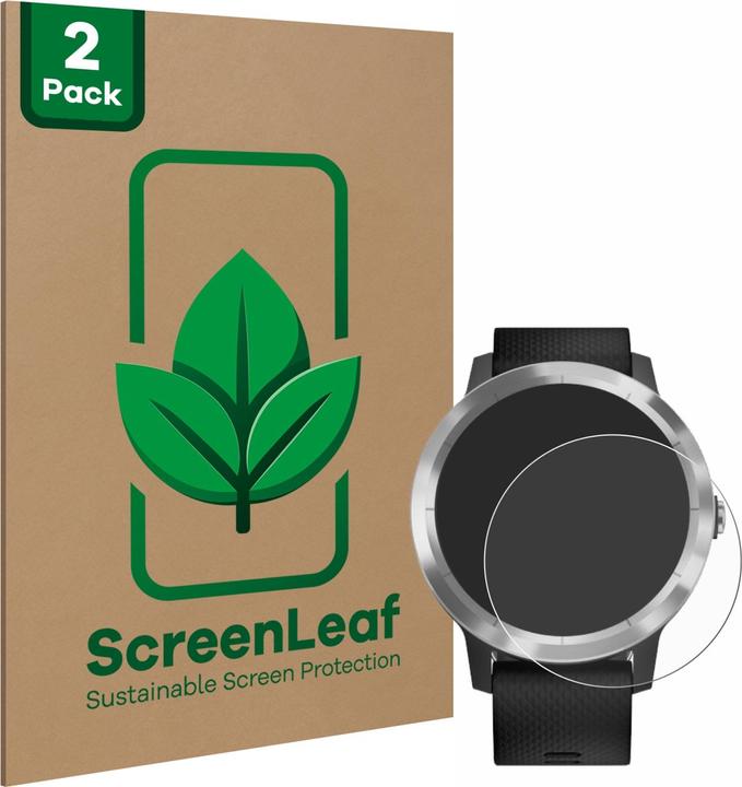 ScreenLeaf Schutzfolie nachhaltiger Displayschutz Displayschutzfolie Folie Klar Transparent (Vivoactive 3)