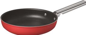 Actual product image Smeg CKFF2801RDM Frying pan Ø 28 cm, red (Frying pan, Aluminium, Stainless steel, 28 x 8.80 cm)